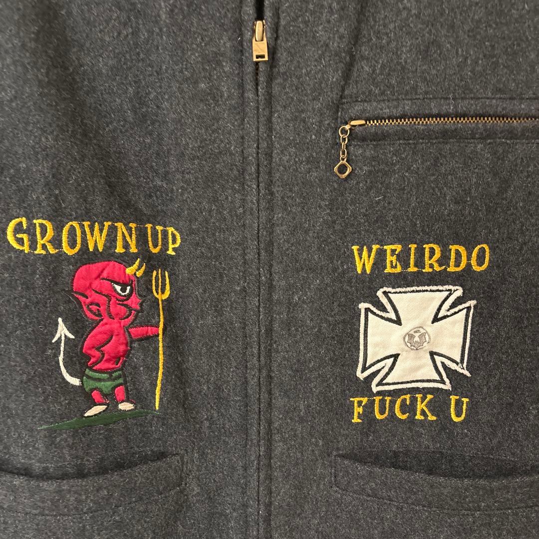美品　Weirdo FUCK U VEST（ファックユー ベスト）　ウールベスト
