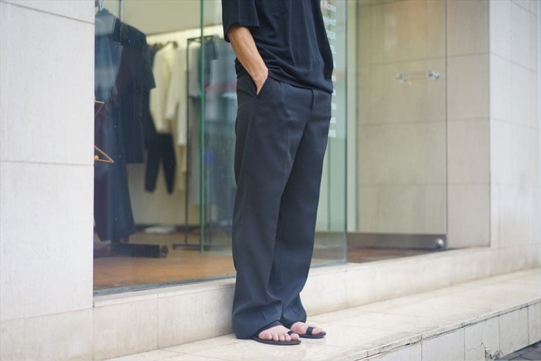 パンツ Auralee light wool max gabardine slacks