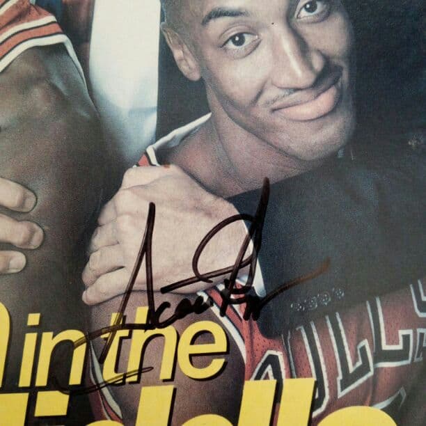 ビンテージ　ジョーダン、ピッペン、直筆サイン　鑑定書付き！！