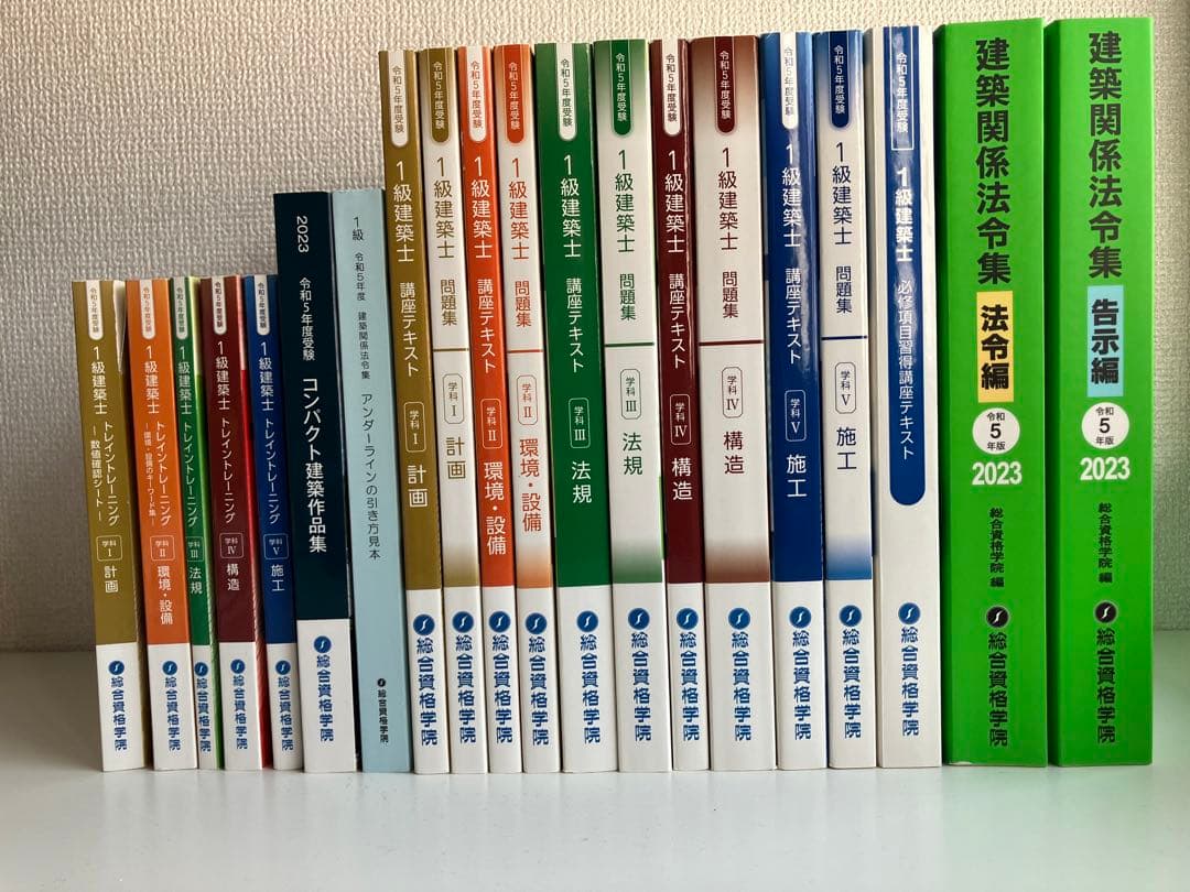 1級建築士 試験合格参考書セット 2023 年版(令和5年度)