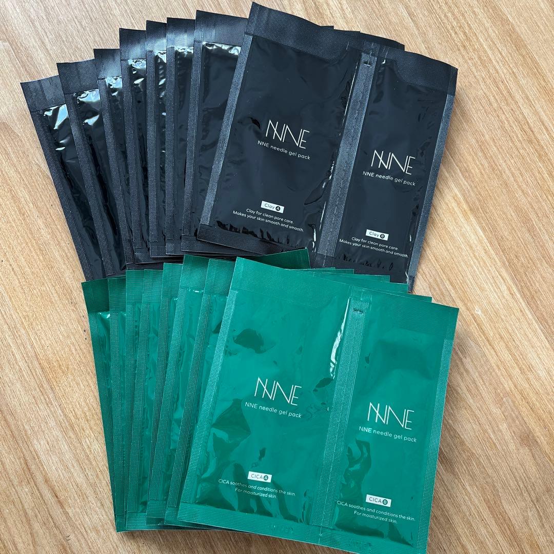 NNE ニードル炭酸パック 16セット（黒・緑）