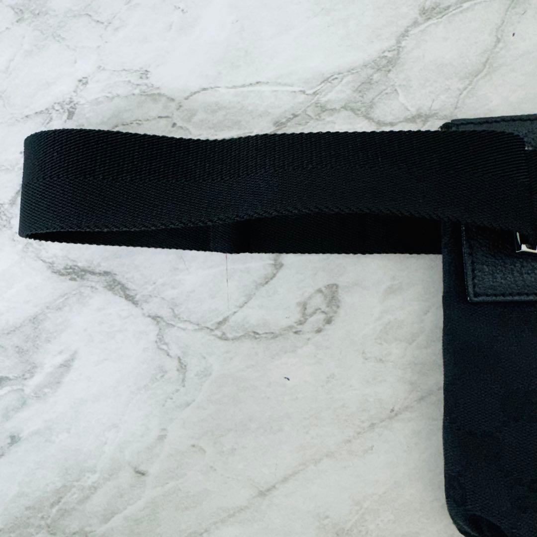 ✨GUCCI✨グッチ✨GG柄✨ロゴ✨ブラック✨ヴィンテージ✨ウエストポーチ✨