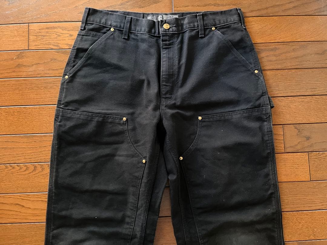 CARHARTT DOUBLE KNEE ブラック　カーハート　ダブルニー