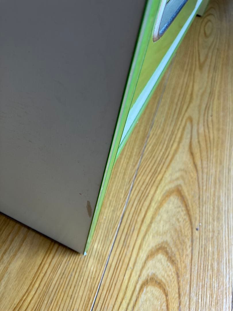 昭和レトロポップ　緑色 食器棚 ガラス棚付き