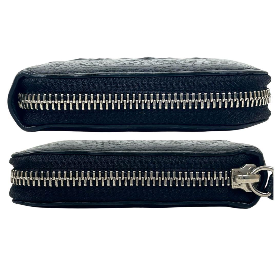 ジミーチュウ　長財布　スター　エンボス　オールブラック　ラウンドファスナー　極美