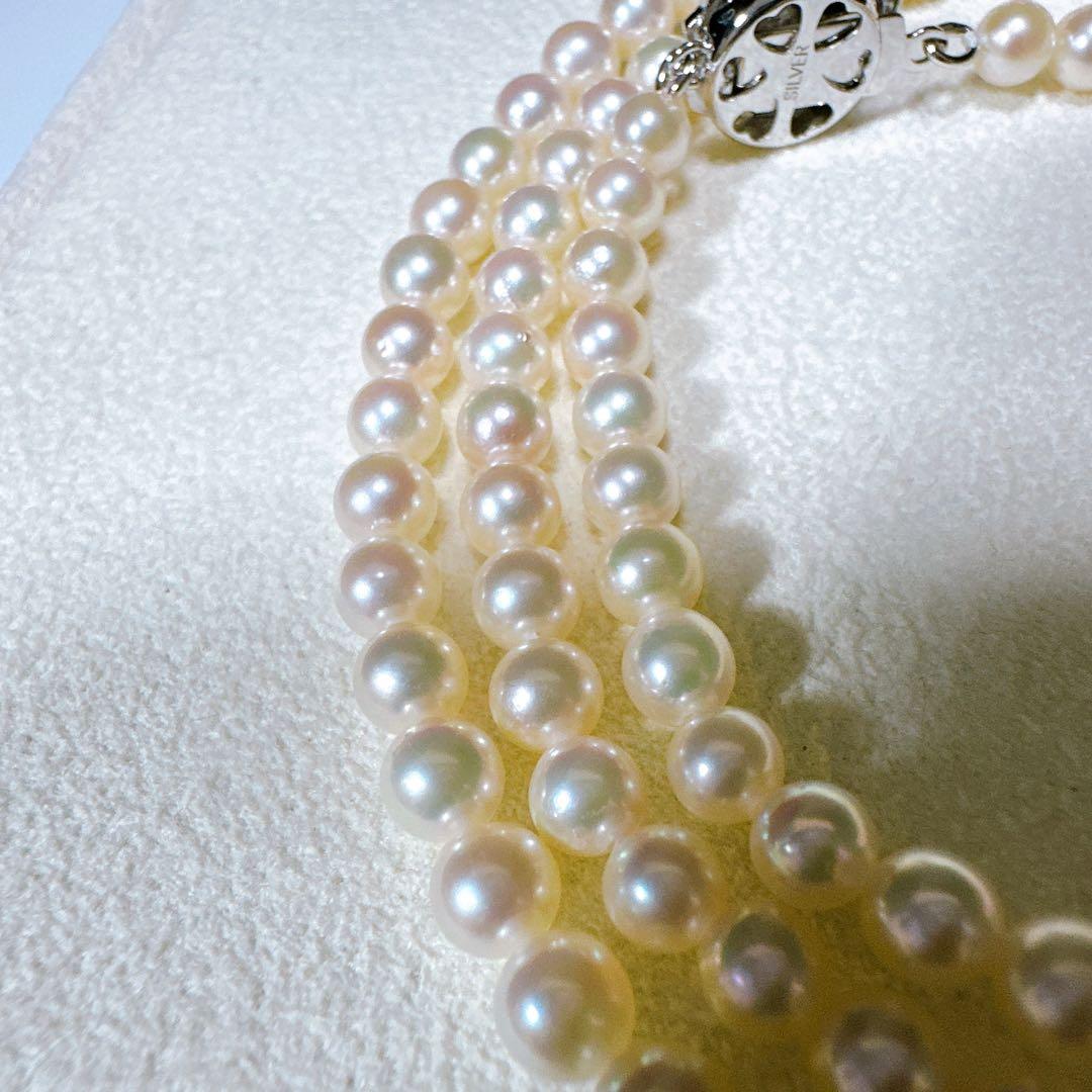 60cm 照り良 本真珠 あこや真珠 パール ネックレス セミロング 干渉色◎