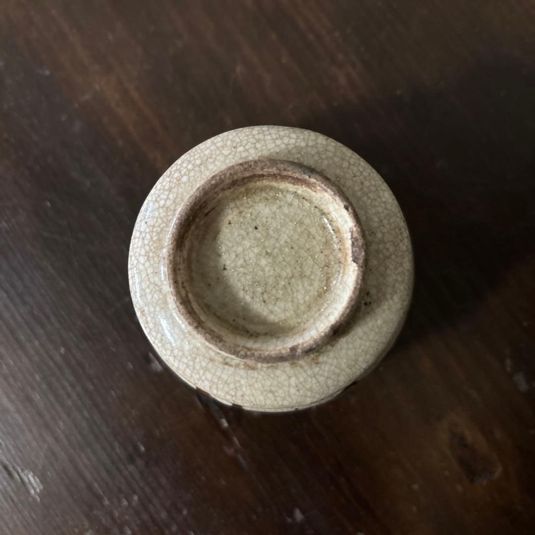 絵瀬戸猪口5点　御深井焼　猪口　美濃　酒盃　骨董　アンティーク　古道具　検:李朝