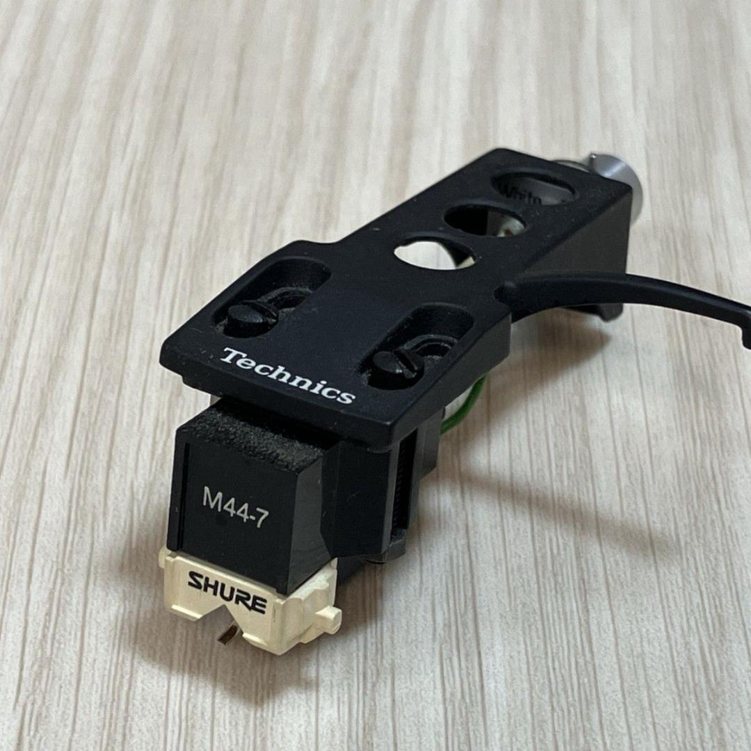 SHURE M44-7 純正針付き カートリッジ ヘッドシェル Technics