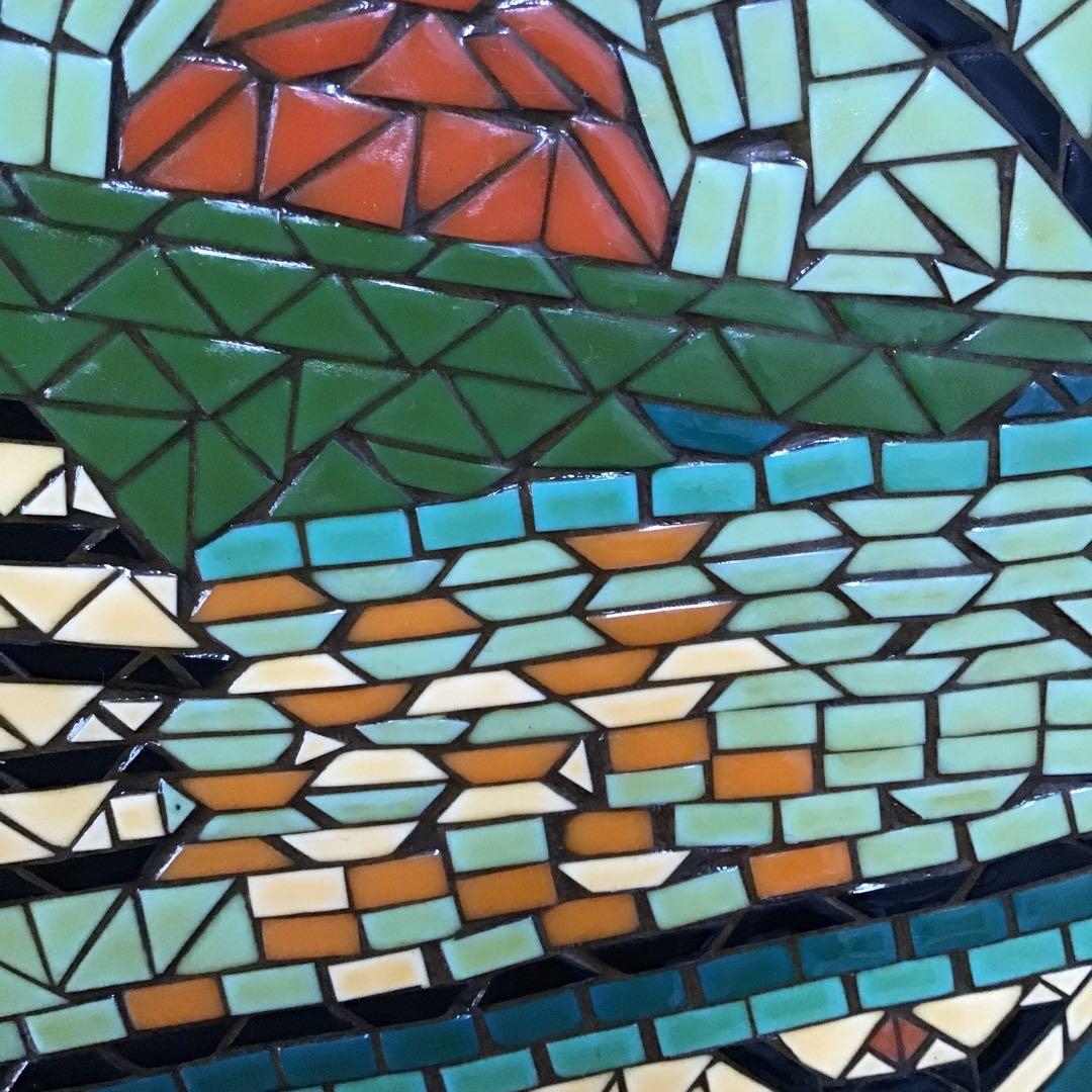 50’sアメリカ モザイクタイル 絵画 額 ビンテージHAWAII