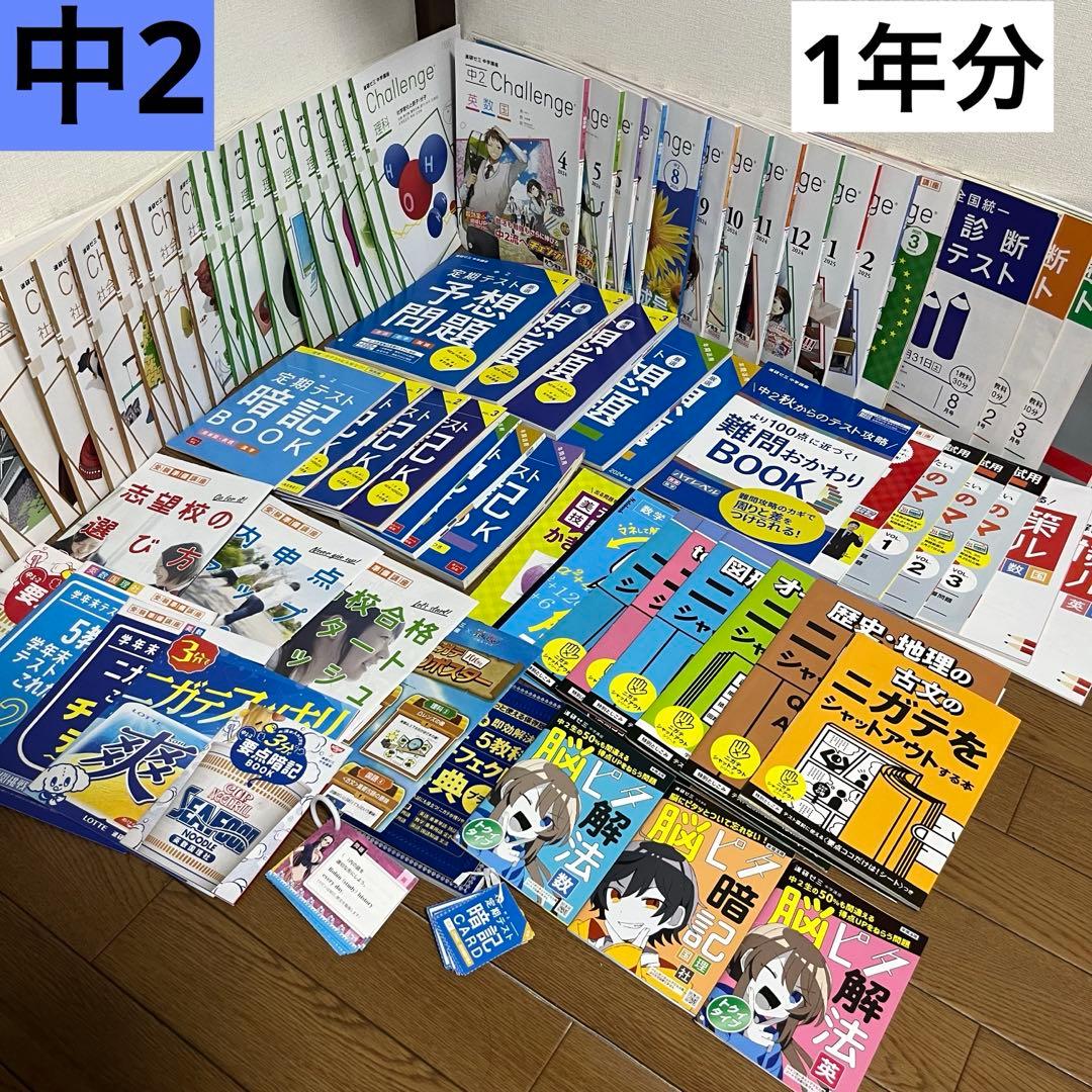 進研ゼミ中学講座2年生2024年度 【1年分全部セット！未使用多数！】