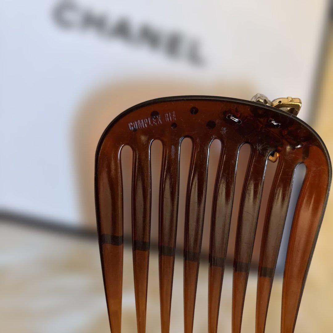 ◇美品◇COMPLEX BIZ ブラウン コーム クリスタル付き