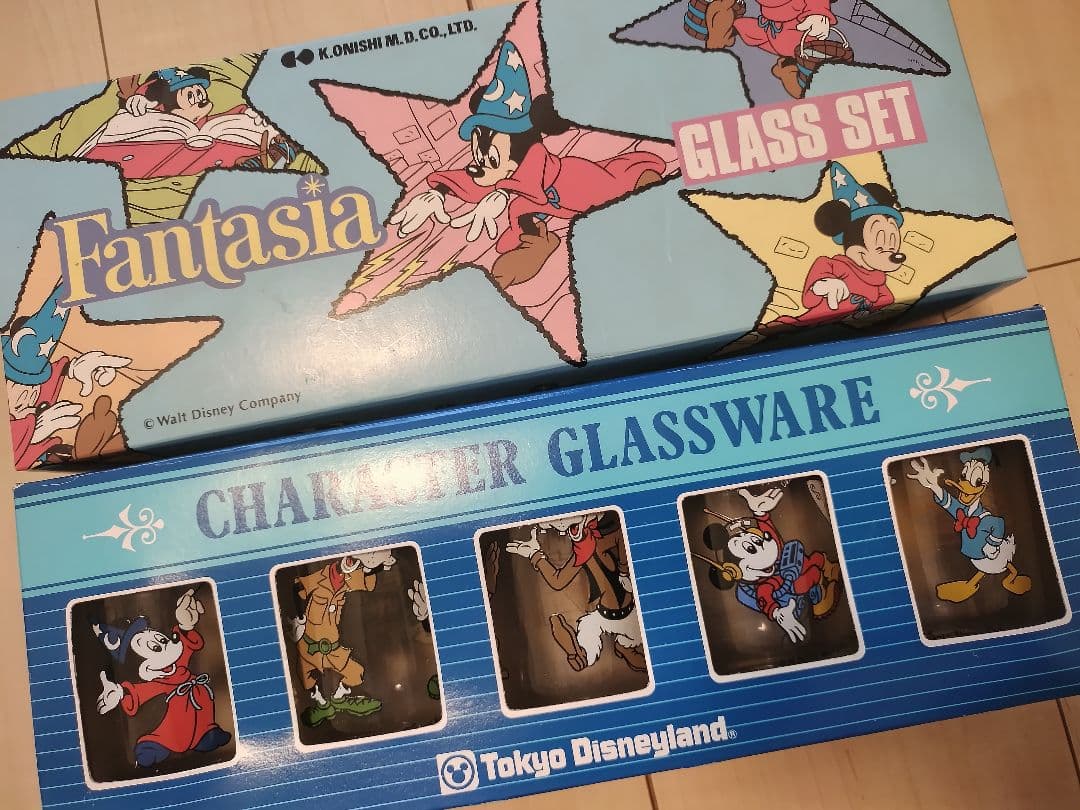 超希少！初期！未使用！当時物！東京ディズニーランド ファンタジアグラスセット 他