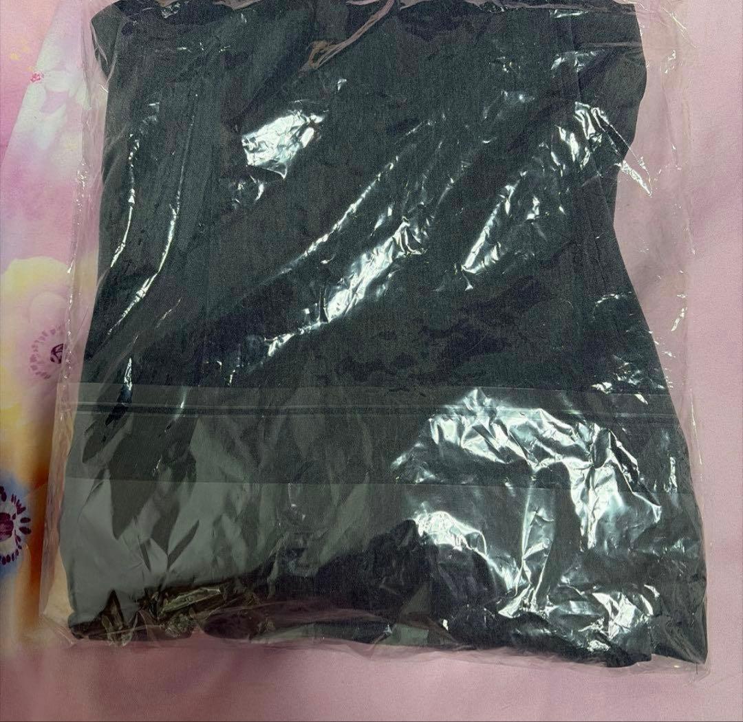 【新品】コットンレース長袖カフェワンピース　 チャコール　pium