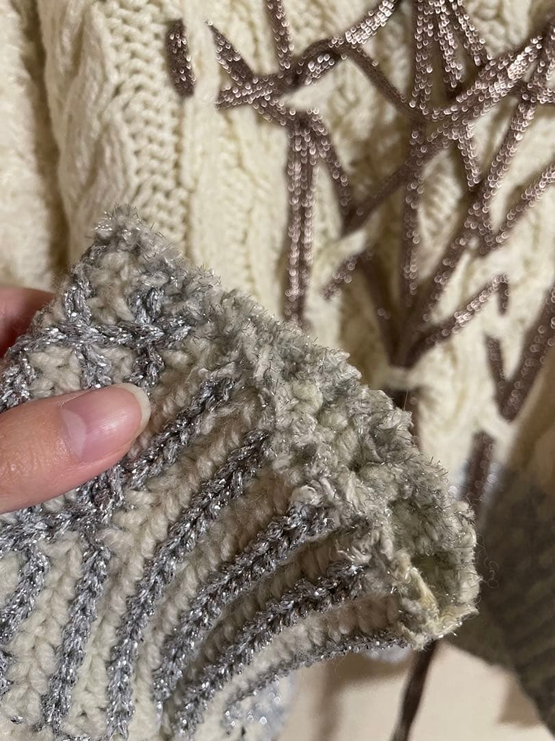 rurumu:♡ Boa sleeve knit cardigan 2021aw