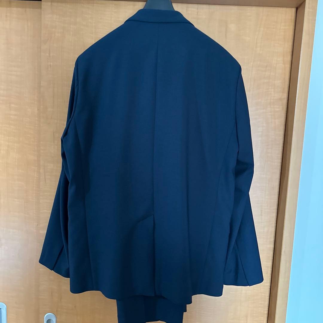 ユニクロC 感動ジャケット　タックパンツ　セットアップ　ネイビー　L