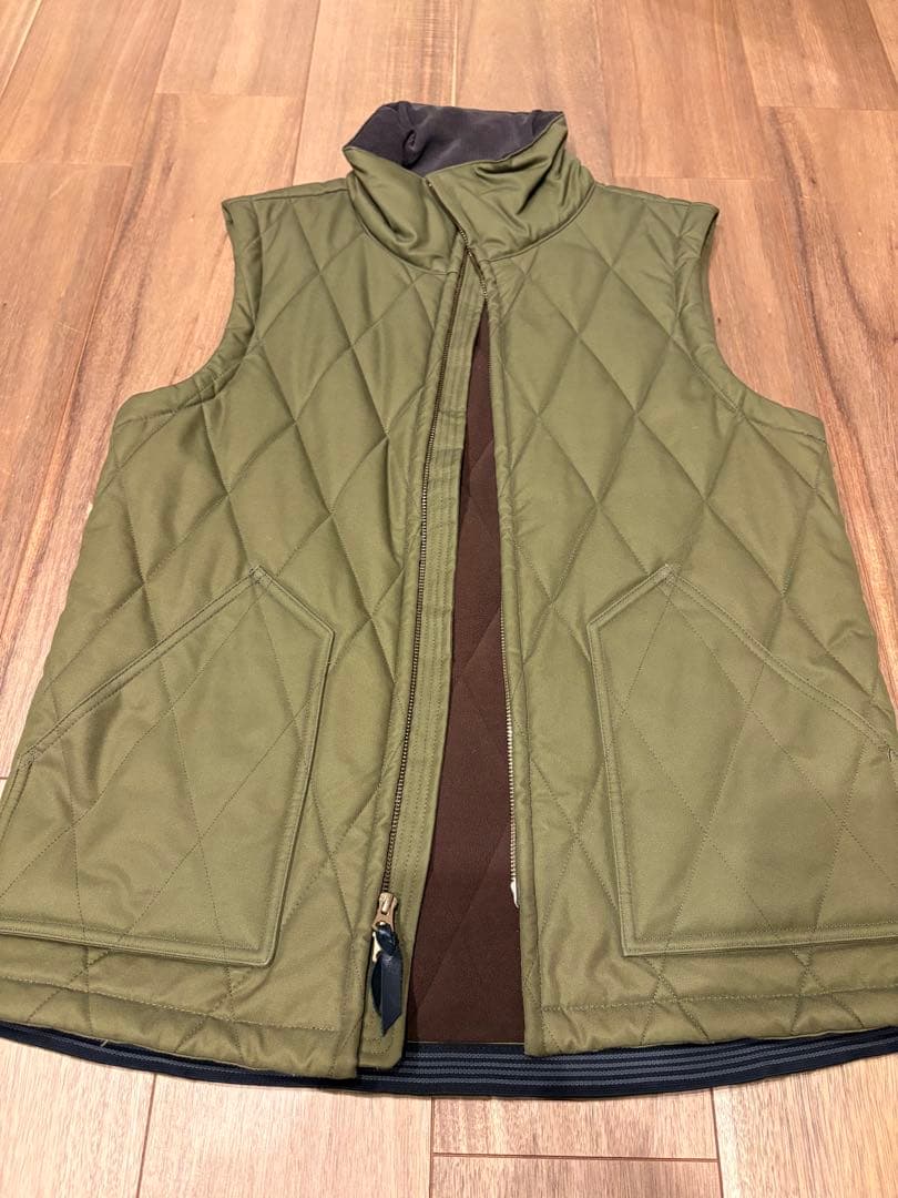 WESTRIDE ダウンベスト キルティング オリーブグリーン M(36-38)