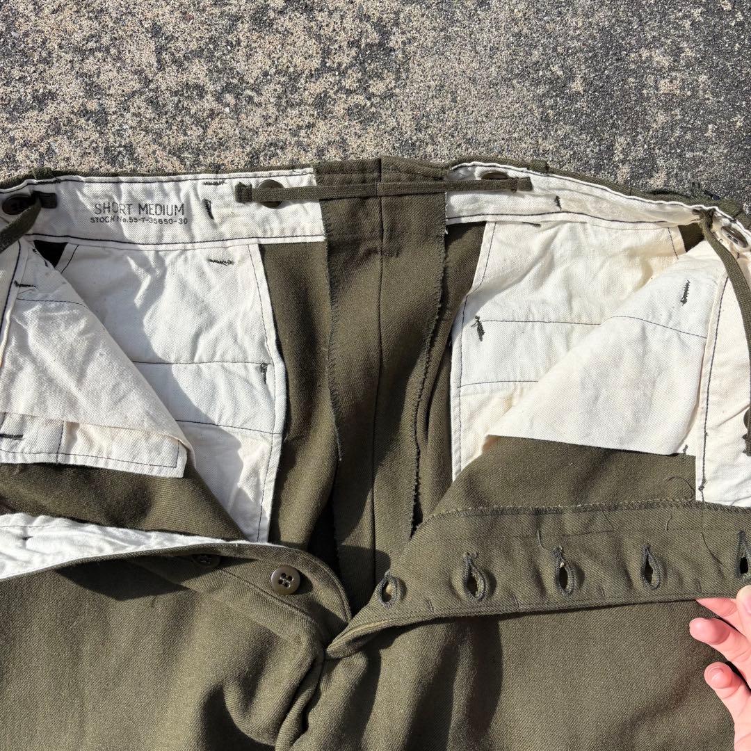 50s ウールワイドスラックス　m51 アメリカ軍　usa製　最初期　極太