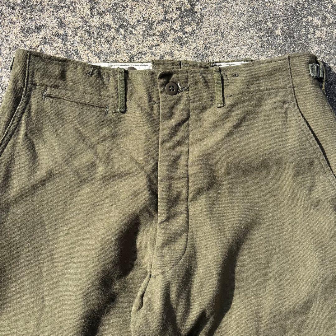 50s ウールワイドスラックス　m51 アメリカ軍　usa製　最初期　極太