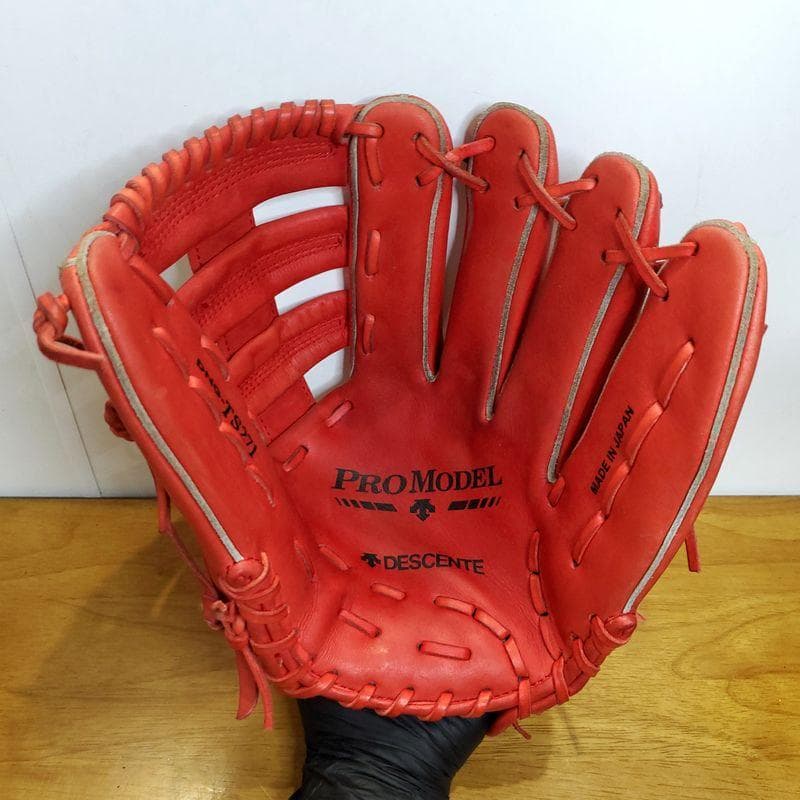 デサント 日本製 新庄剛志モデル シルエットデザイン 外野用 軟式グローブ