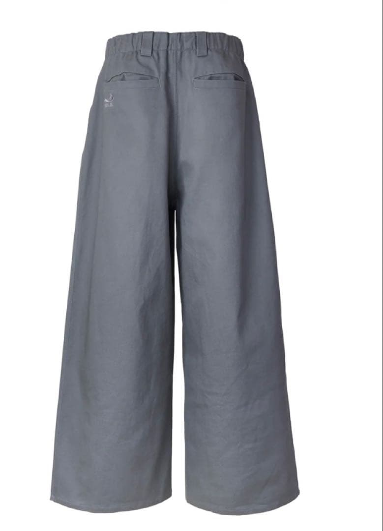 パンツ feels wide tucked trousers gray