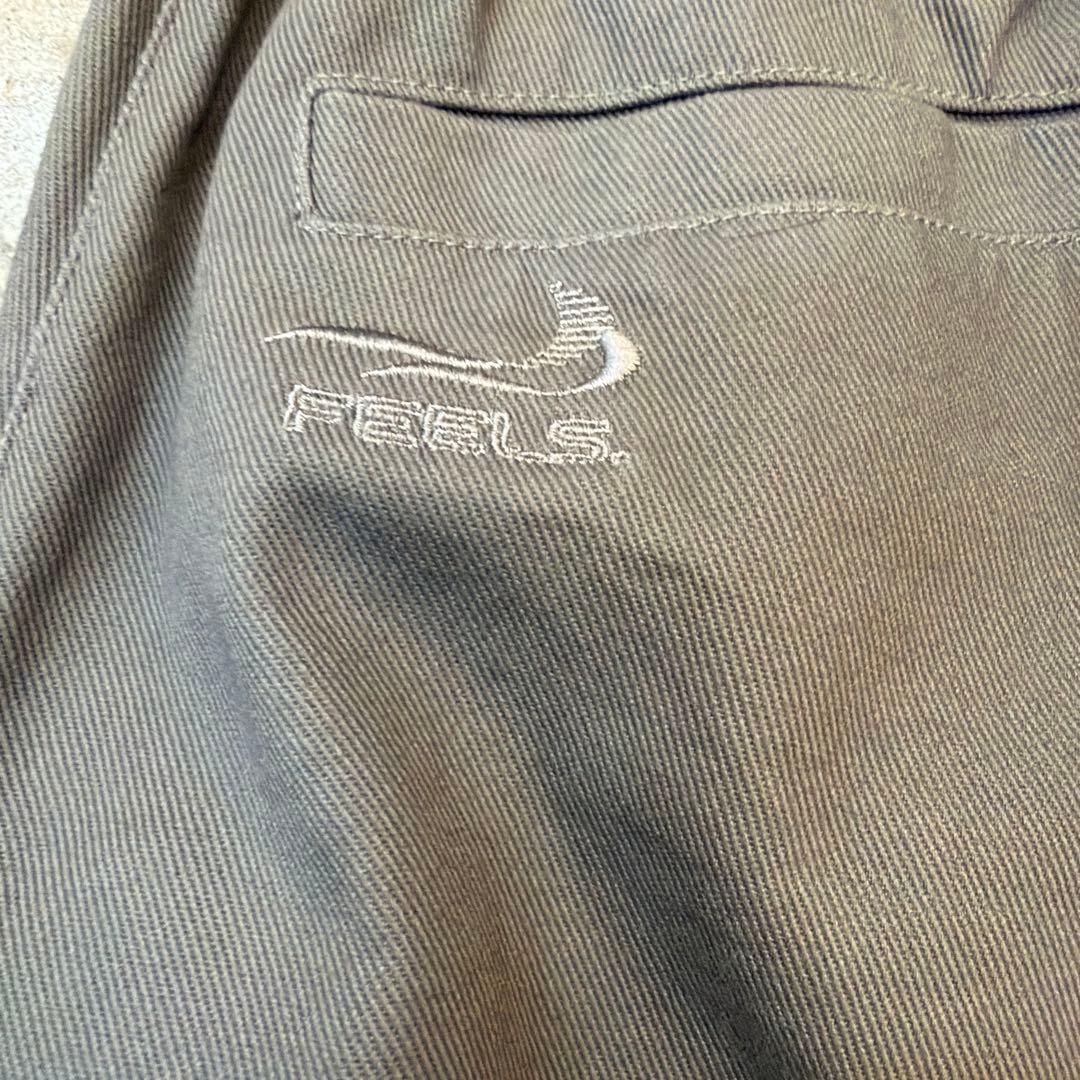 パンツ feels wide tucked trousers gray