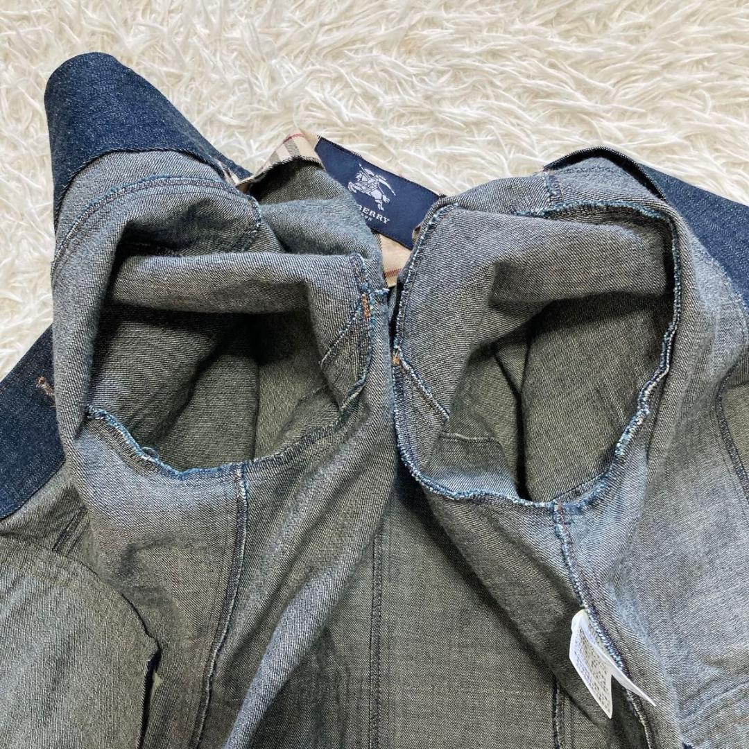 ⭐バーバリーロンドン⭐デニムジャケット インディゴ ノバチェック Gジャン