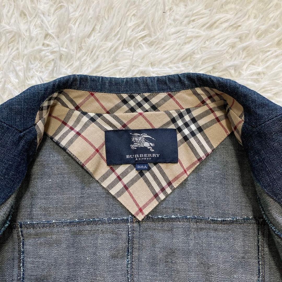 ⭐バーバリーロンドン⭐デニムジャケット インディゴ ノバチェック Gジャン