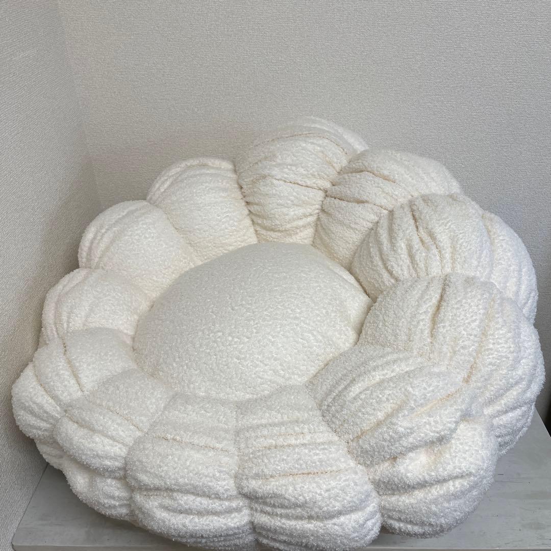 ごまちゃん(プロフ必見) ビーズソファ アネモネ ホワイト 白