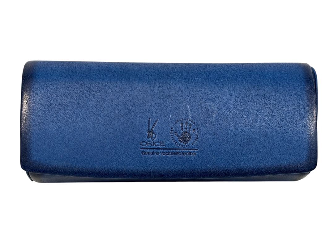 Orice オリーチェレザーメガネケース ブルー