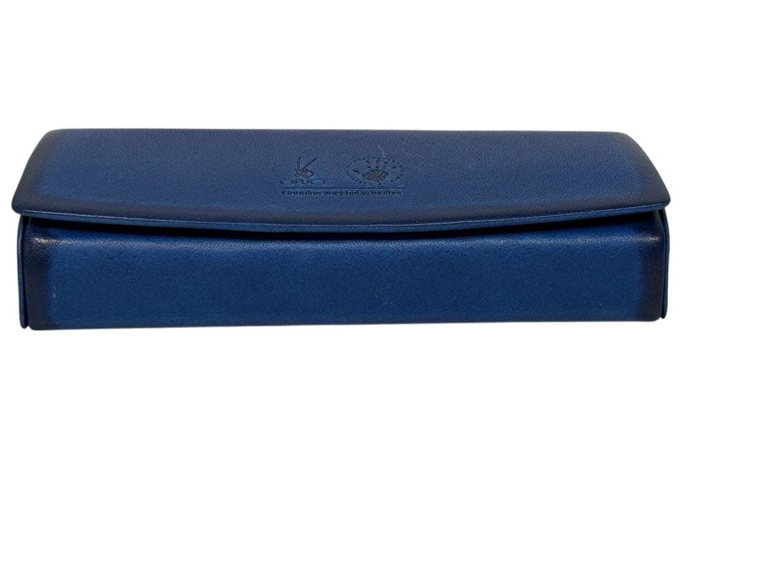 Orice オリーチェレザーメガネケース ブルー