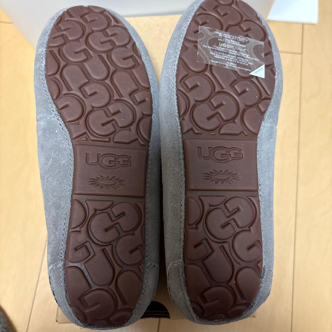 【未使用】UGG モカシン ムートン グレー系 25