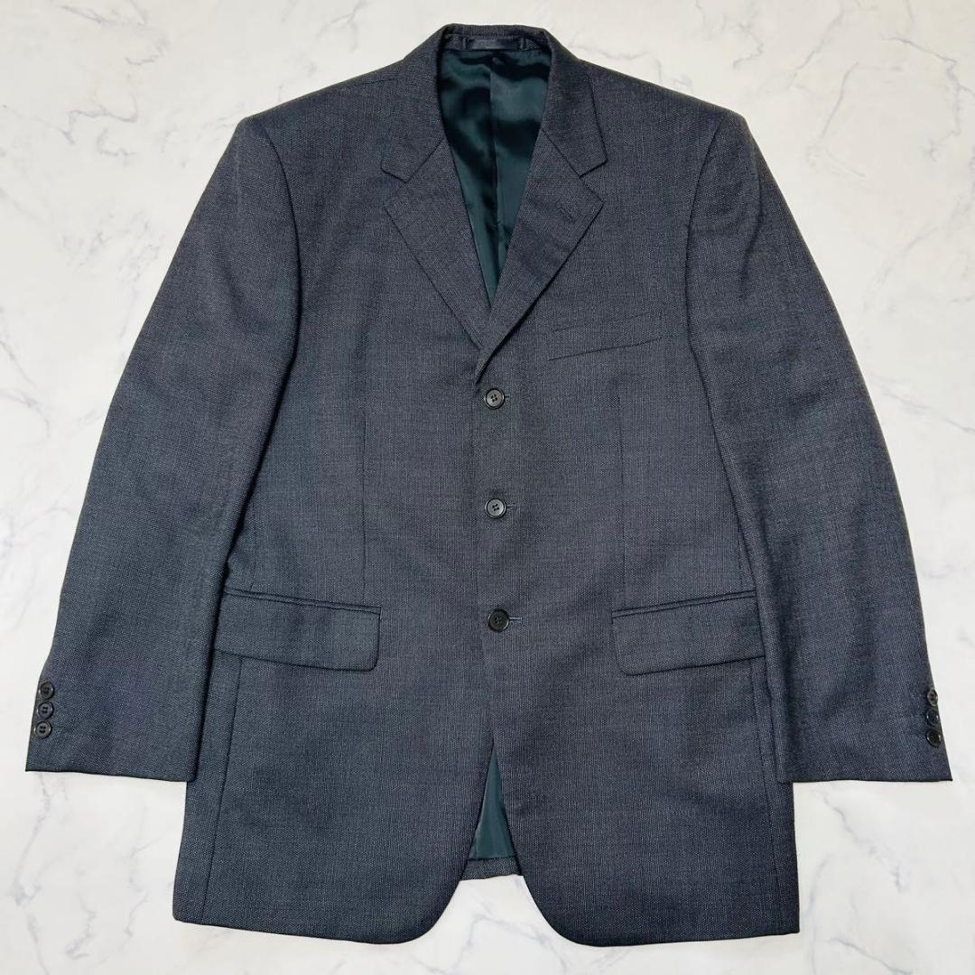 【美品】ポールスミス イタリア生地チェルッティ スーツ セット ダークグレー M