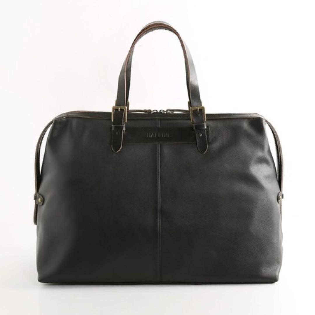 PIC HALEINE ボストンバッグ 牛革 ヌメ革 レザー ブラック