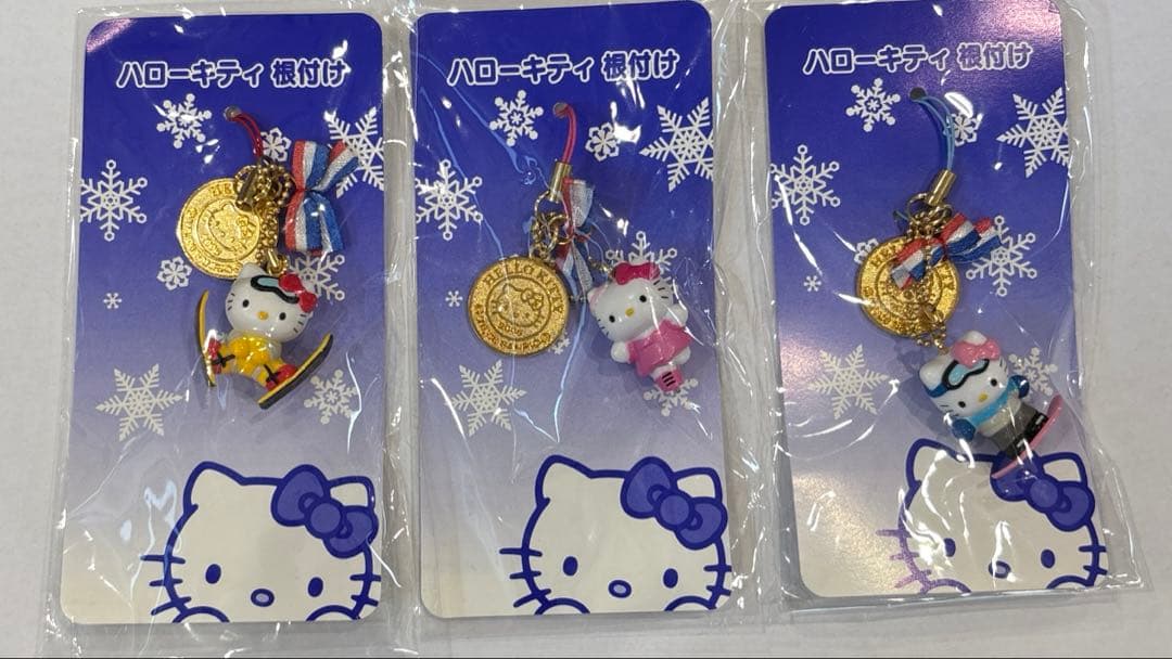 ハローキティ 2006年 トリノオリンピック ストラップ 3点セット