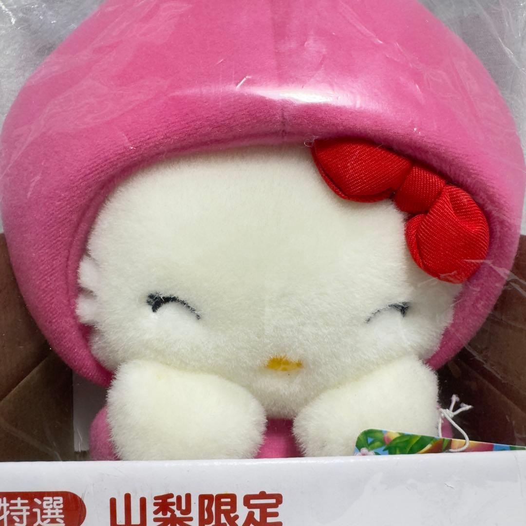 レアハローキティ 山梨 桃 マスコット 箱入り 着ぐるみ ぬいぐるみ