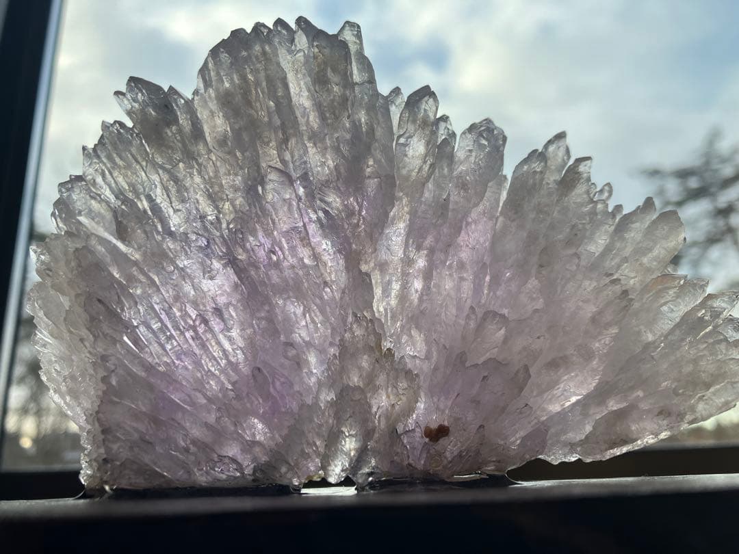 フラワーアメジスト クラスター 台座付き 原石 天然石