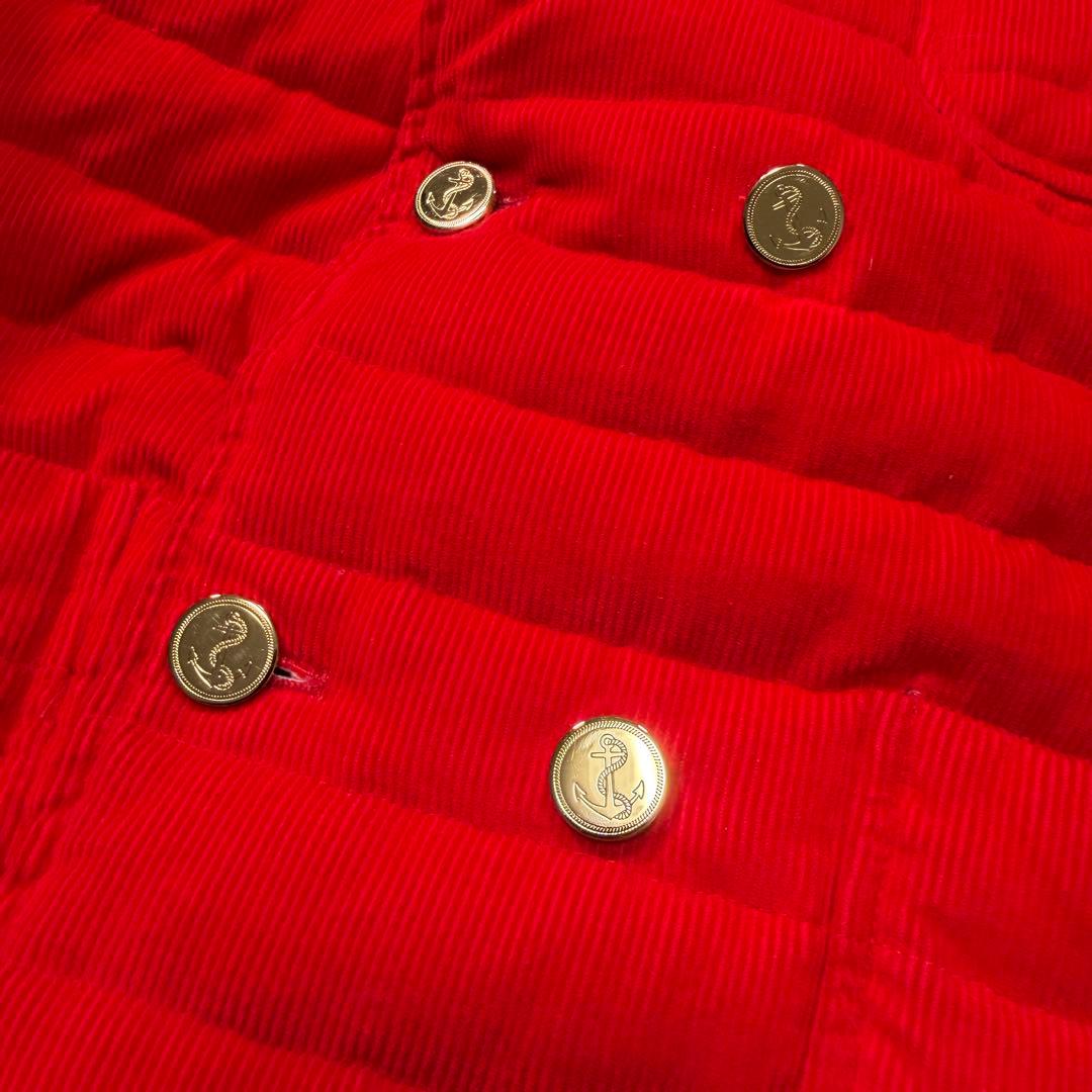 トムブラウン　コーデュロイ　ダブル　ダウンジャケット　0　金ボタン　レッド