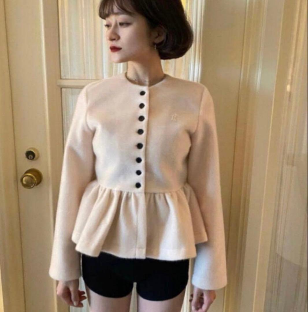 bibiy ペプラムカーディガン ピンク