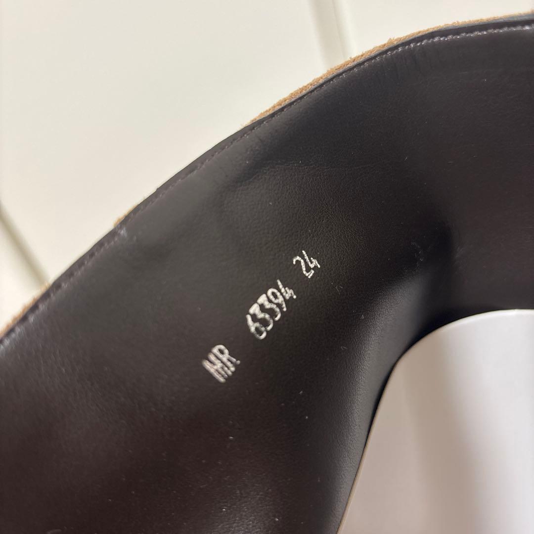 ベージュ スエード ニーハイブーツ