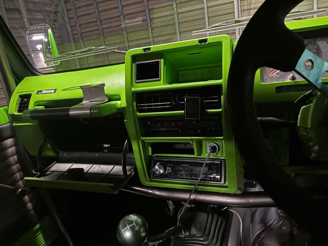 ジムニー　JA11改18万キロ　カワサキグリーン全塗装　5速MT 二名乗車公認