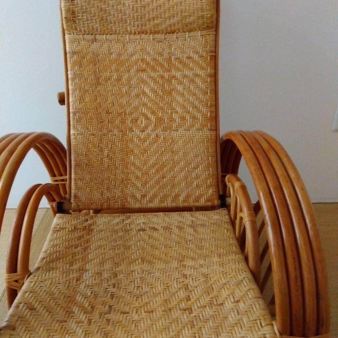 アリ　ラタン　籐製　リクライニングチェア