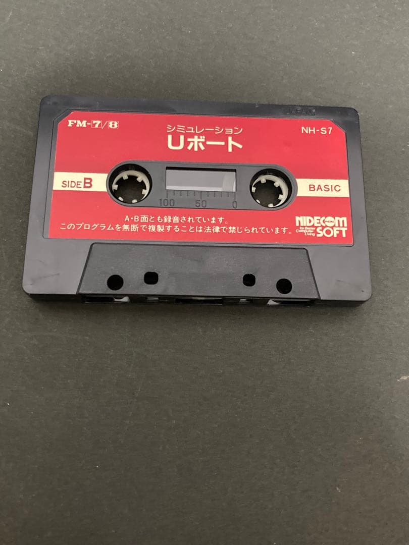 NIDECMSOFT Uボート カセットFM7 FM8 NH-S7 動作未確認品