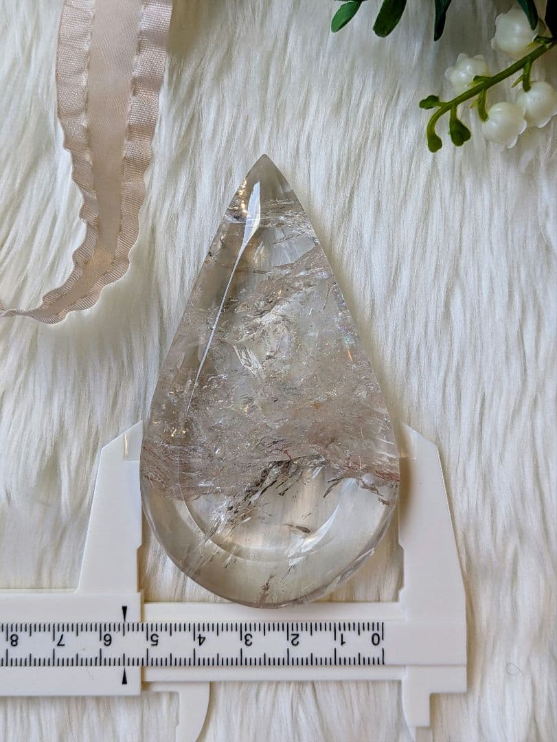 高品質　♡ピンクアゼツライト（通称） ピンククリアクォーツ♡ 　雫　虹