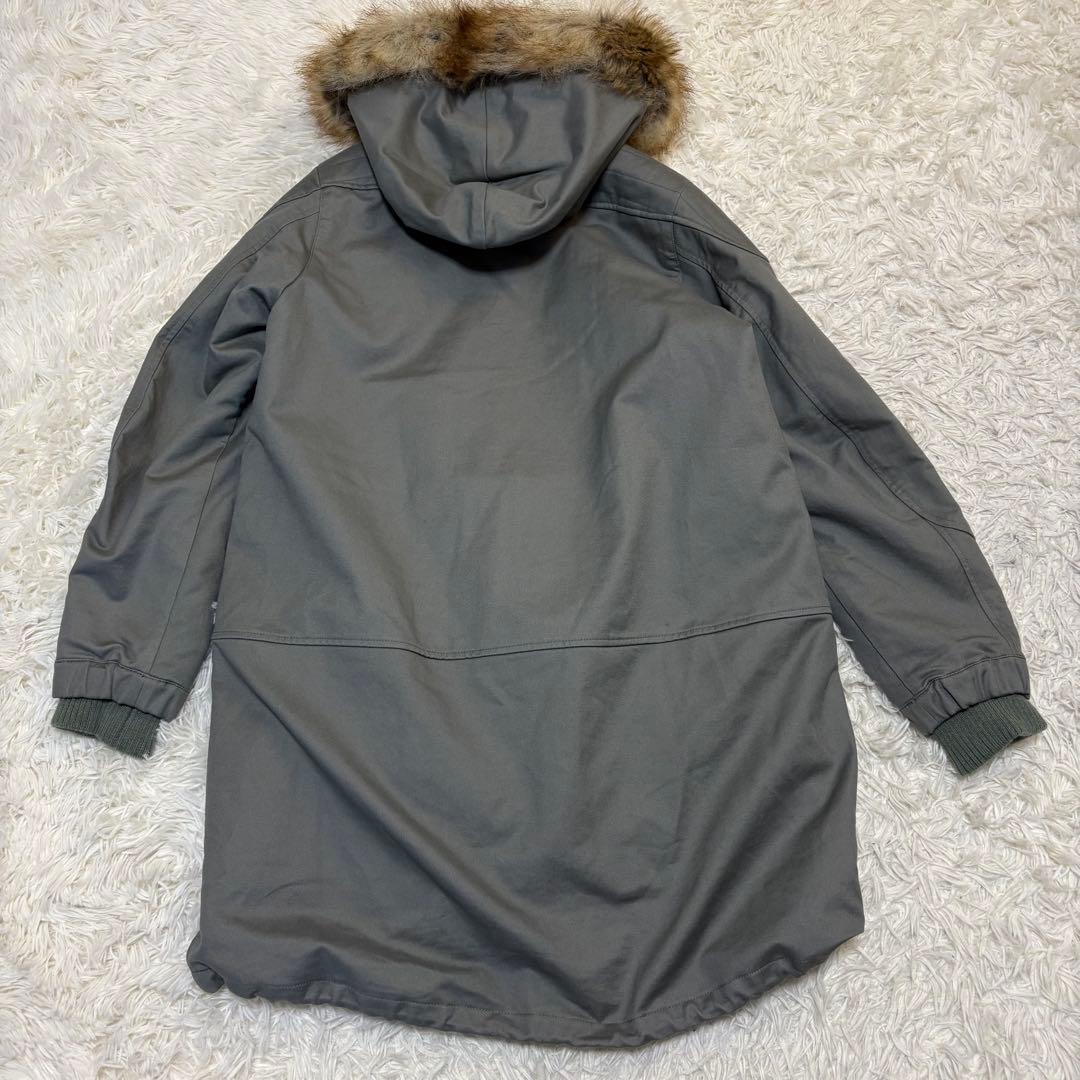 K様ツモリチサト アマモール 中綿ライナー付きモッズコート ファー着脱可 M