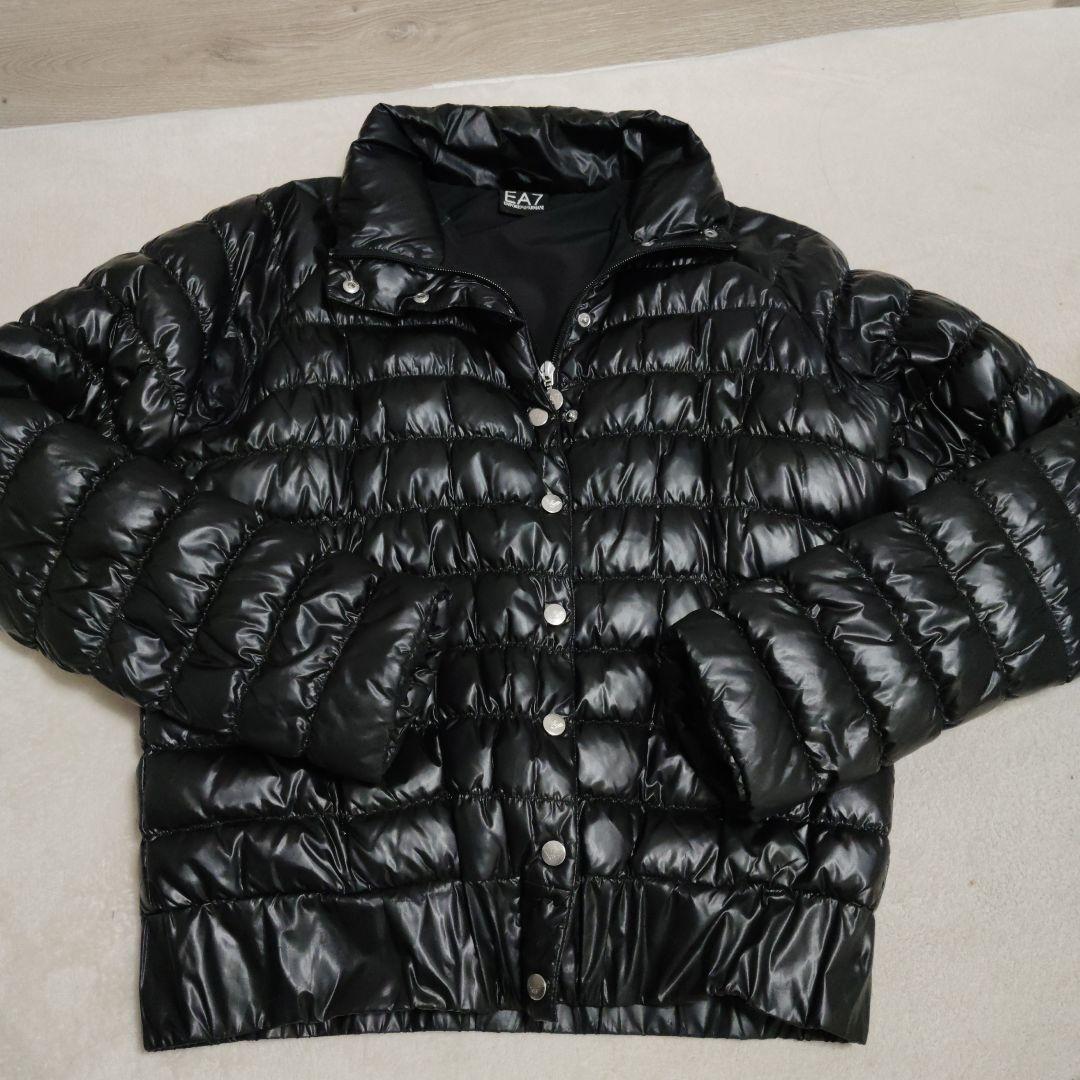 EA7★EMPORIO ARMANI★ブラック中綿ジャケット★アルマーニ★光沢