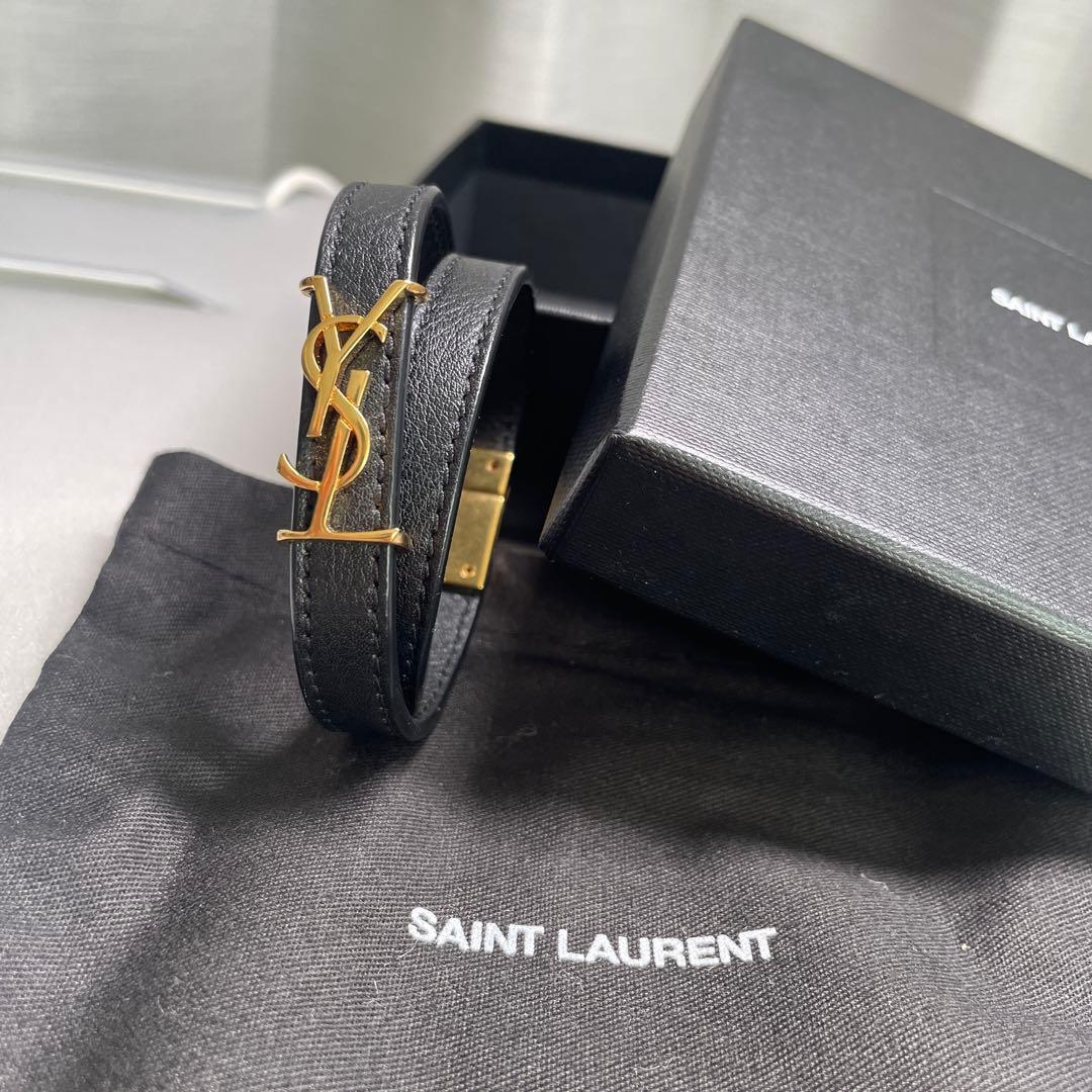 美品 SAINT LAURENT オピウム ダブルラップ ブレスレット