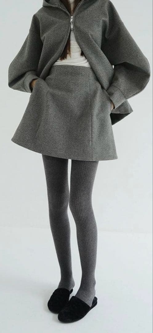 クラネ　CLANE CONSTRUCTIVE MINI SKIRT MIX