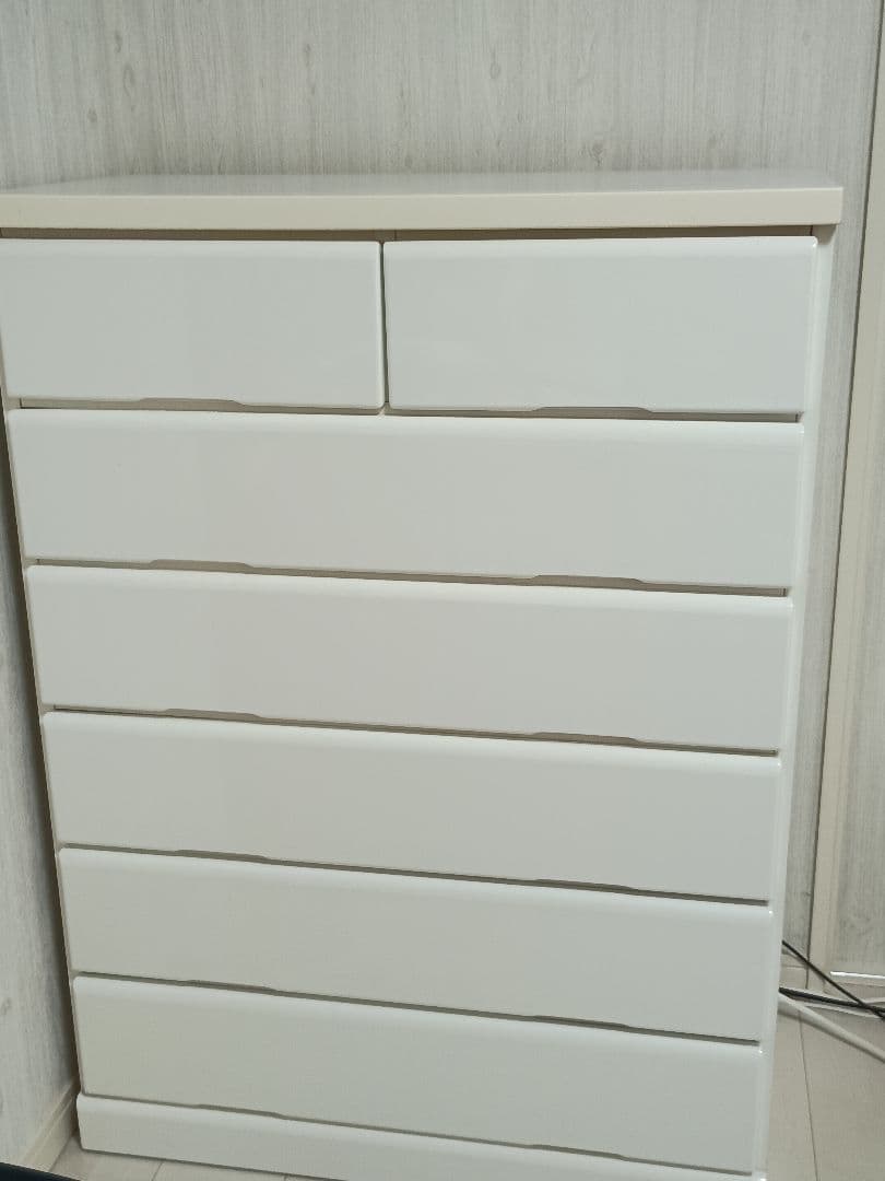 ★NITORI★ホワイト 6段チェストエナメル仕上げ