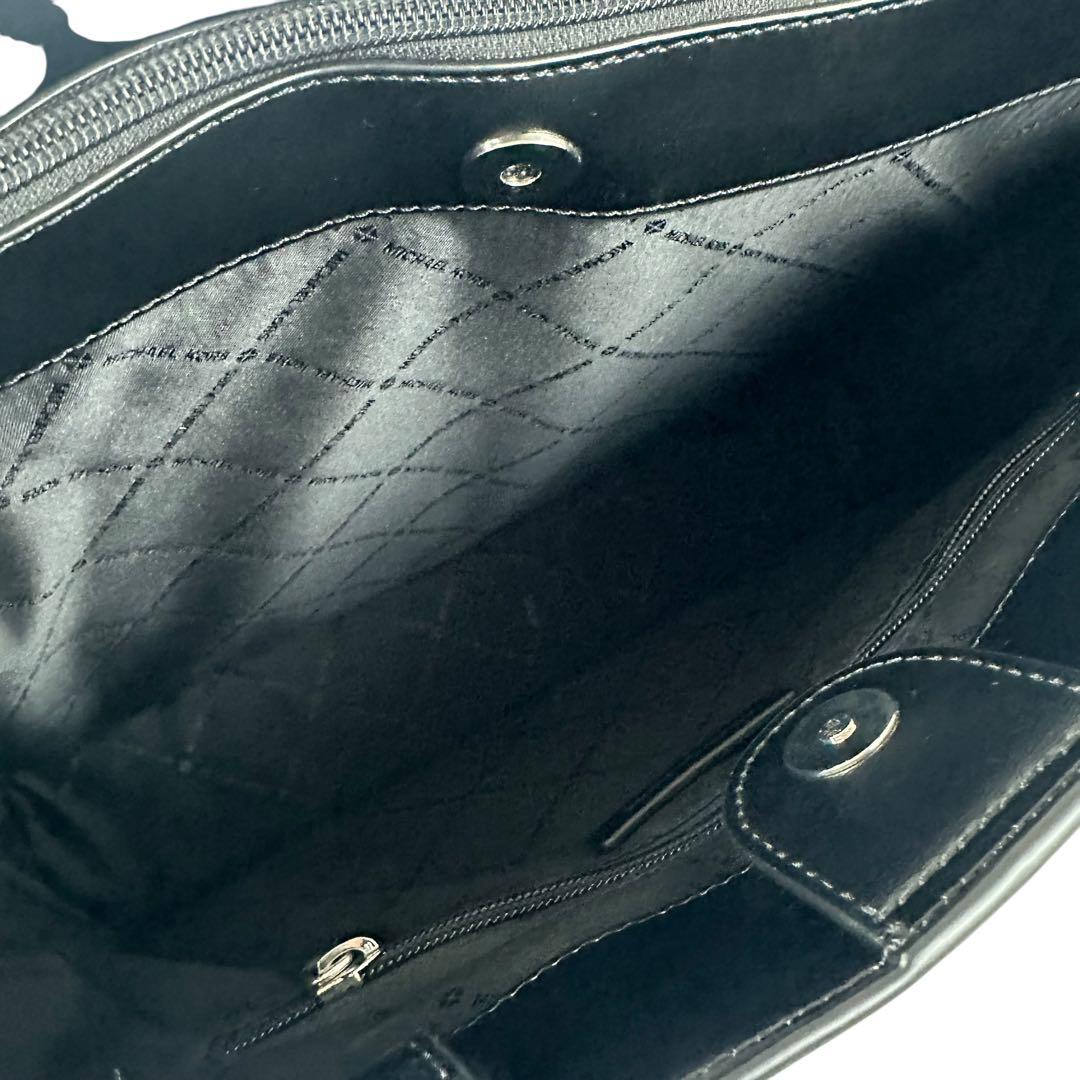 【新品同様】マイケルコース トートバッグ PVC MKシグネチャー ビジネス 黒