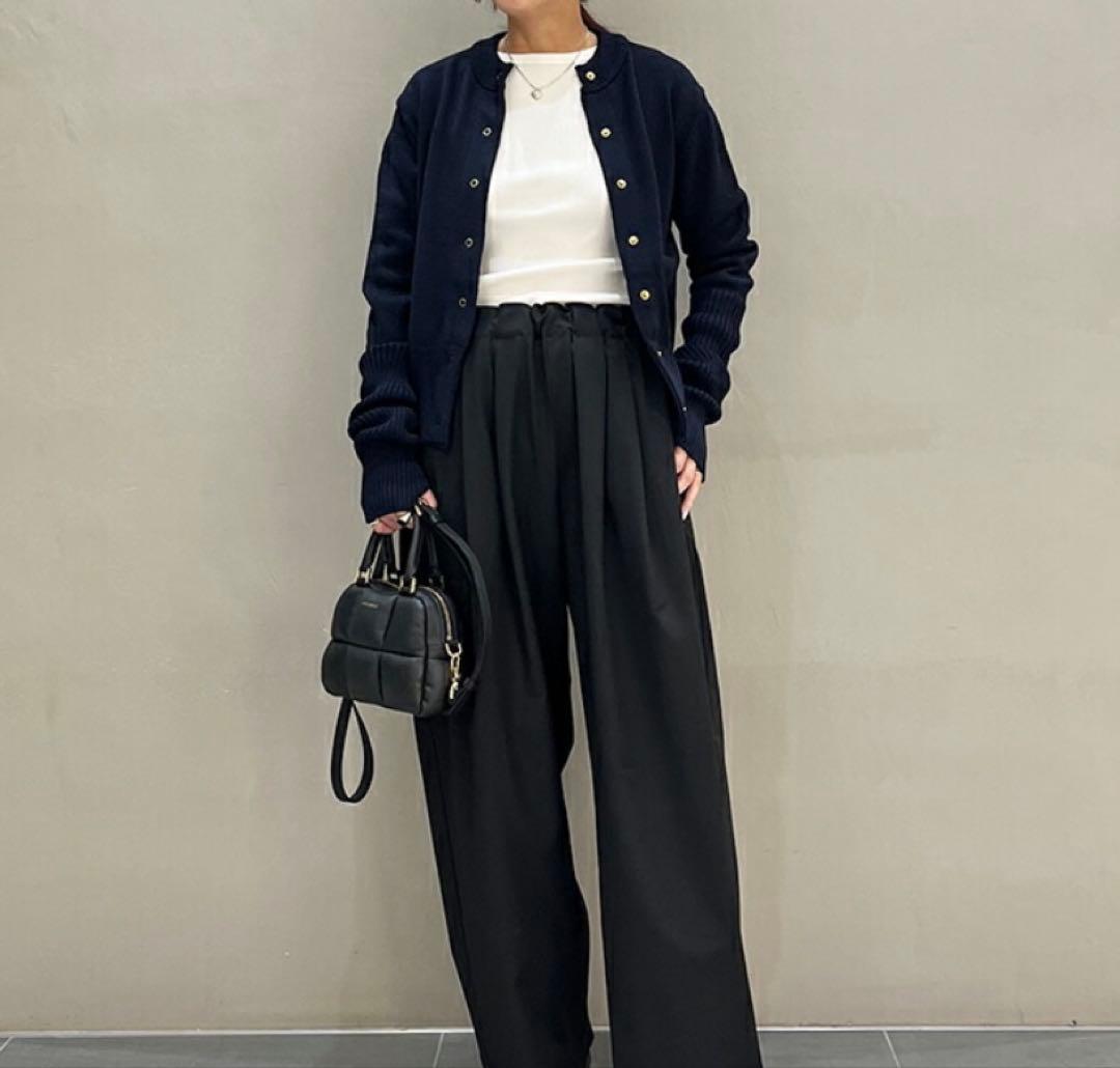 THE SHINZONE シンゾーン　ロングリブカーディガン　ネイビー